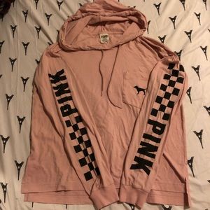 PINK Victoria’s Secret Hoodie Tee Checker